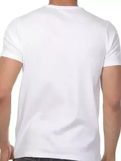 Мужская футболка с v-вырезом белого цвета DonDon RT502-01 распродажа